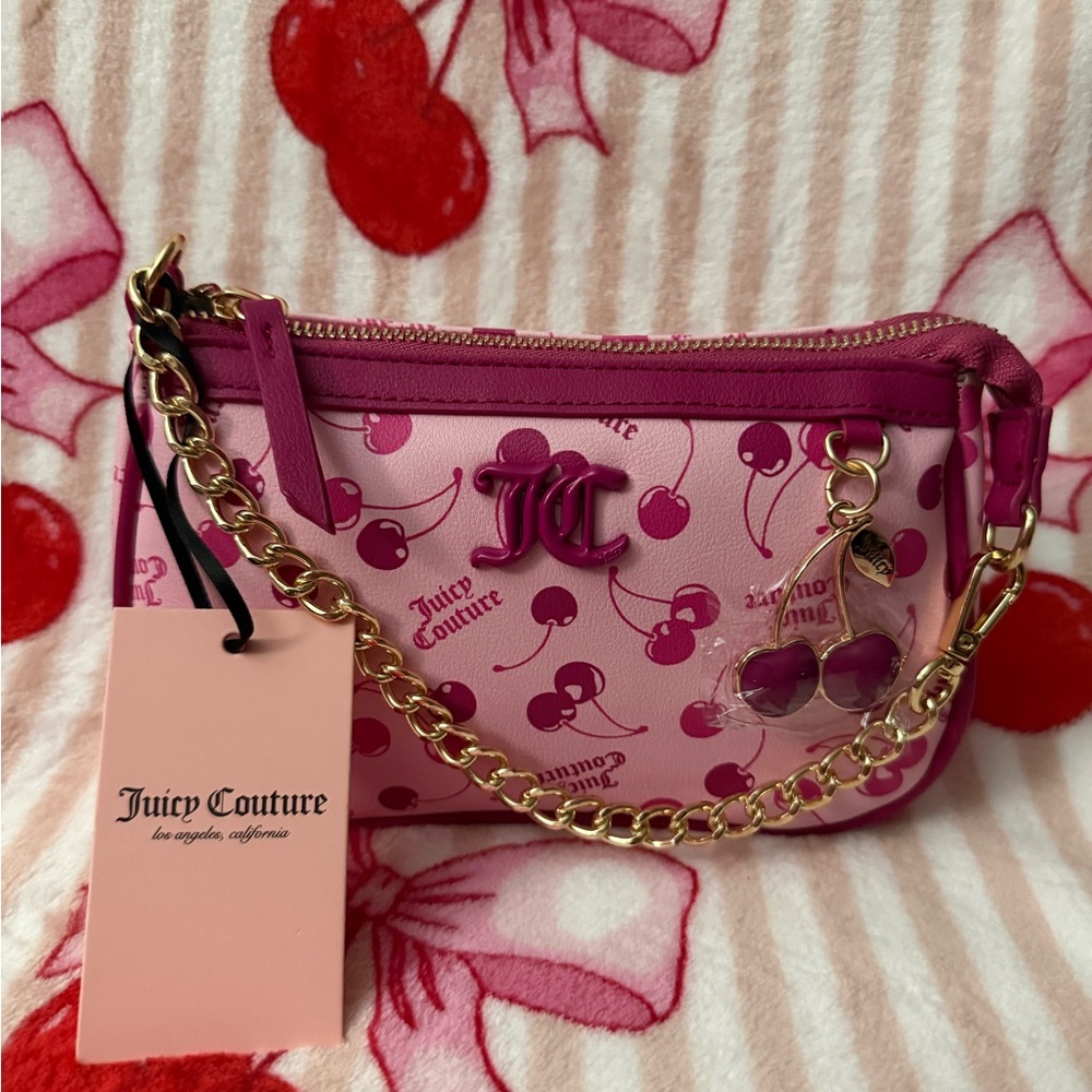 Juicy Couture Pink Cherry Print Wristlet